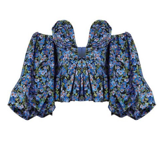 Carolina Herrera
Women's Blue Floral Belted Top - Picture 4 of 7